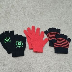 Kids Colorful Knit Gloves Set